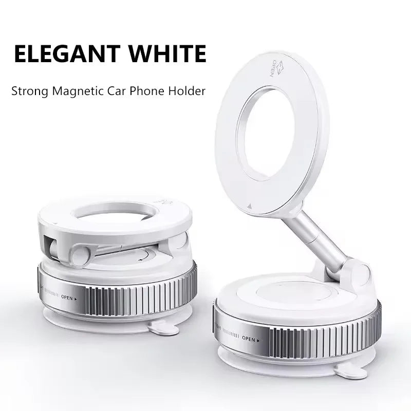 Strong Magnetic Phone Holder Foldable Design 360° Adjustable Vacuum Car Mount For Cell Phone For iphone Live Streaming sayaragear
