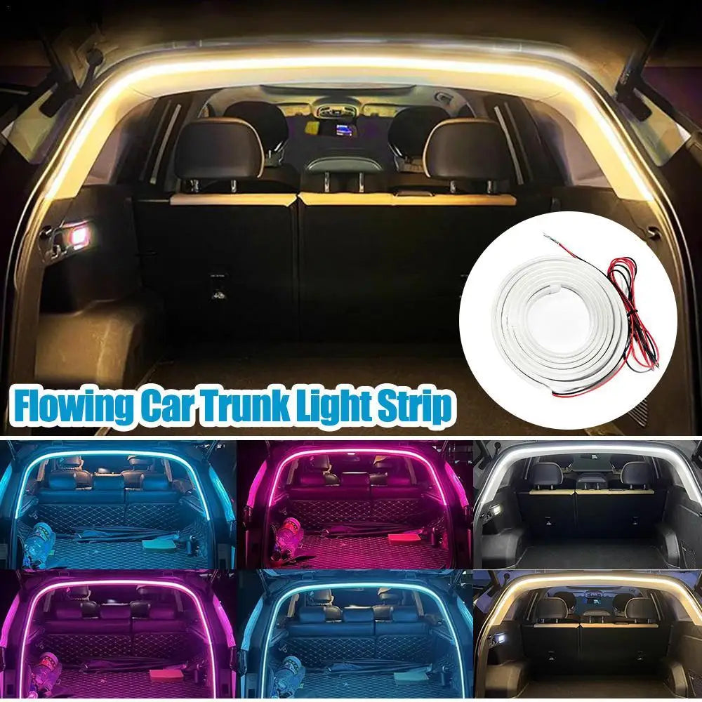 Sensor Tail Box Light Strip Ultra-Bright Car Trunk LED Car Interior Decorative Lamp Strip Automatic Atmosphere Light sayaragear
