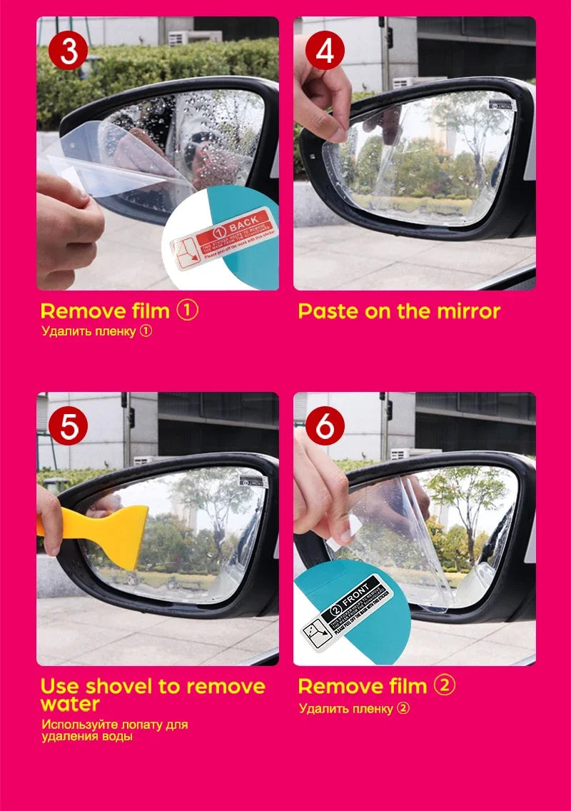 Full Cover Anti Fog Rainproof Film for Toyota Fortuner 2005 -2020 AN50 AN60 AN150 AN160 Hilux SW4 SR5 Rearview Mirror Protective sayaragear