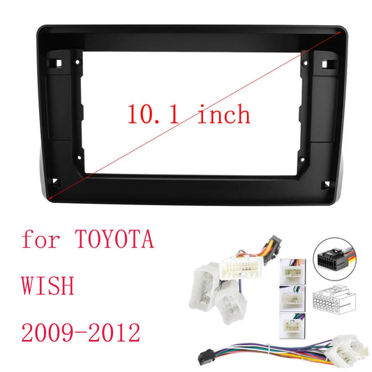 HAOCHEN 10 Inch 2Din Car Fascia for TOYOTA WISH 2009-2012 Stereo Panel Dash Mount Installation DVD Frame Kit In-Dash sayaragear