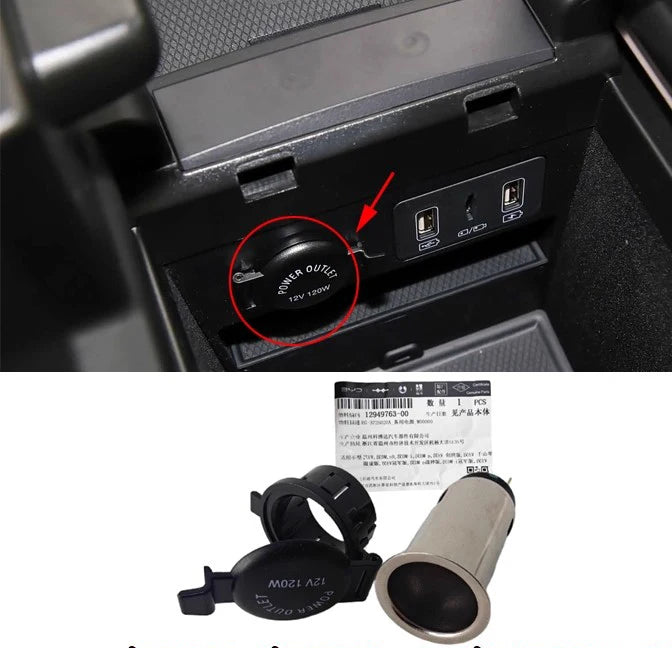 Cigarette Lighter Assembly for BYD HAN EV / DM / DM-I / E9 Backup Power Supply Car Accessories EG-3725020A sayaragear