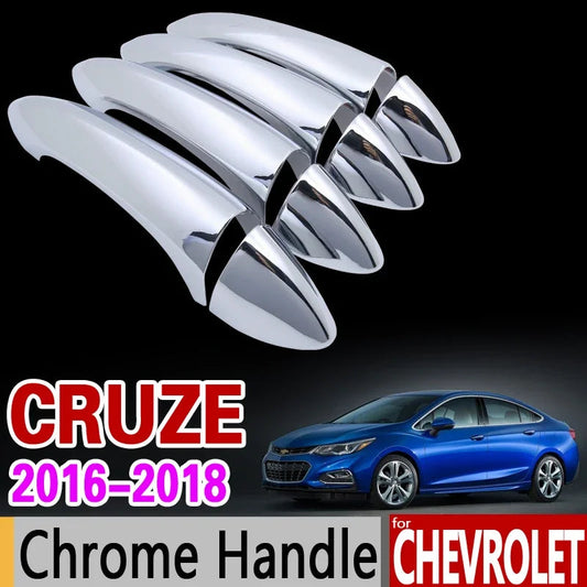 Luxurious Chrome Handle Cover Trim Set for Chevrolet Cruze 2016 2017 2018 2019 2020 Chevy Sedan Hatch Accessories Stickers sayaragear