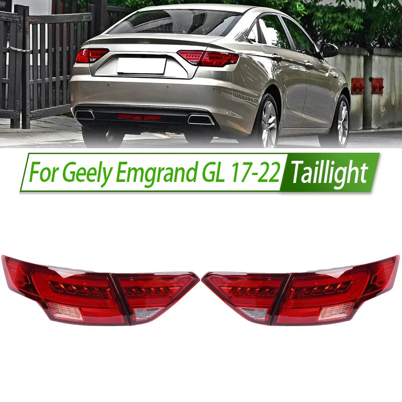 For Geely Emgrand GL 17-22 Taillight Assembly OEM Style Rear Lamp with Turn Signal Reverse Light Direct Fit Replacement sayaragear