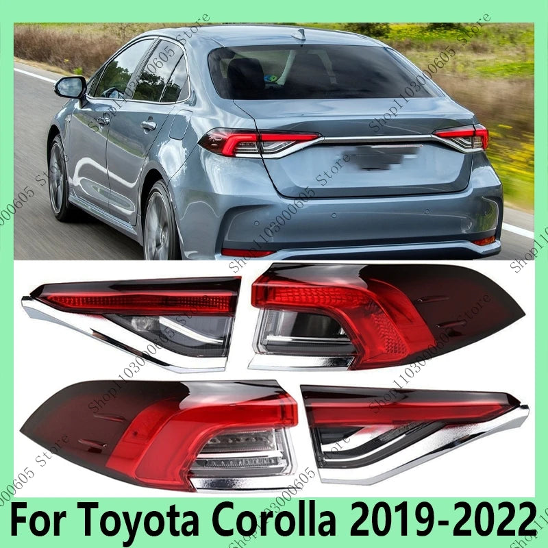 For Toyota Corolla 2019 2020 2021 2022 Auto Parts Rear Bumper Tail Light Assembly Turn Signal Brake Emergency Brake Light sayaragear