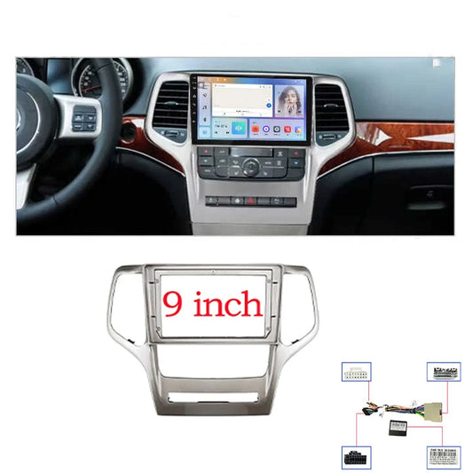 9 Inch Car Frame Fascia Adapter Android Radio Dash Fitting Panel Kit For Jeep Grand Cherokee RST Laredo 2008-2012 sayaragear