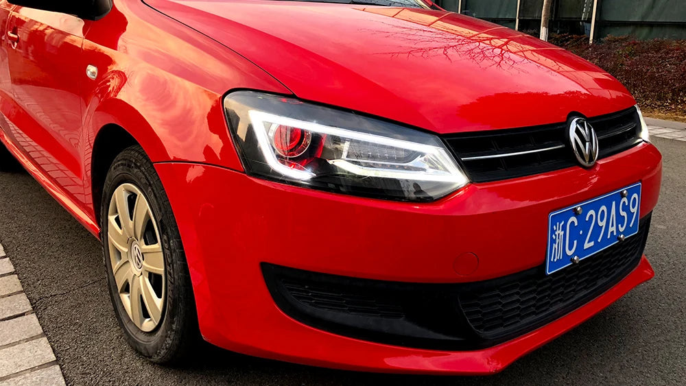 VLAND Car Styling for VW Polo Headlights 2011-2018 Vento LED Headlight New Polo Design DRL Head Lamp Bi Xenon Beam Accessories sayaragear