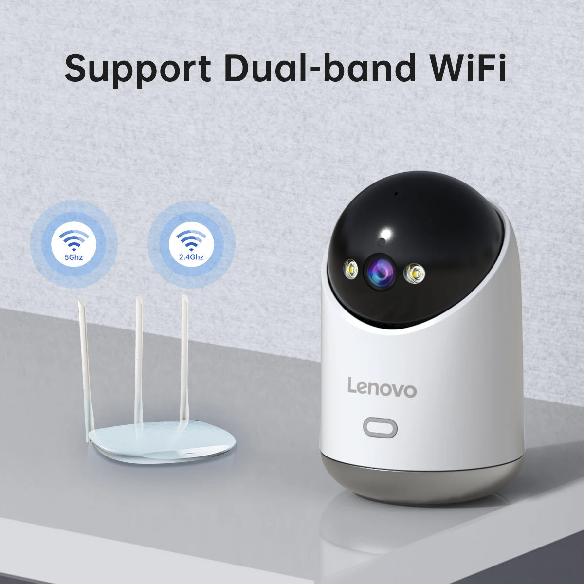 Lenovo 5MP WiFi Camera Smart Home Indoor IP Camera Full Color Night Auto Tracking Security CCTV Surveillance Baby Monitor sayaragear