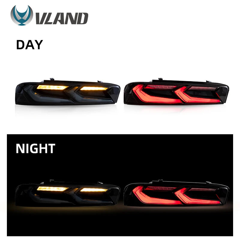 VLAND Taillight Assembly FIT FOR CHEVROLET CAMARO 2016-2018 LED TAIL LAMP LED Running Light  LED Brake Light sayaragear