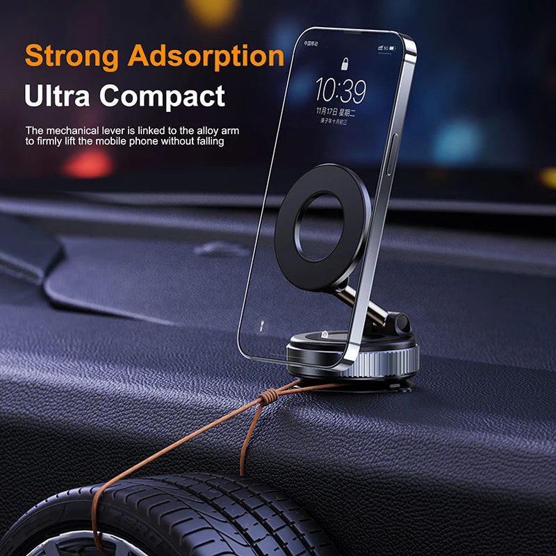 Vacuum Magnet Phone Bracket Multi-angles Adjustment Strong Magnetic Suck Design Foldable Car Holder For iphone Navigation Stand sayaragear