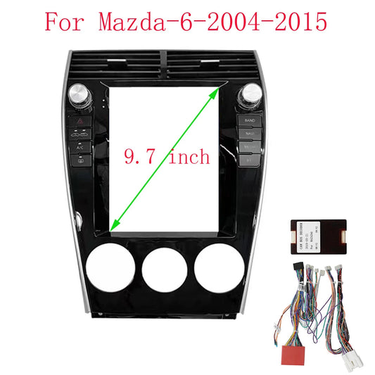 HAOCHEN 9.7 inch 2din Car Radio Dashboard For Mazda-6-2004-2015 Stereo Panel, For Teyes Car Panel With Dual Din CD DVD Frame sayaragear