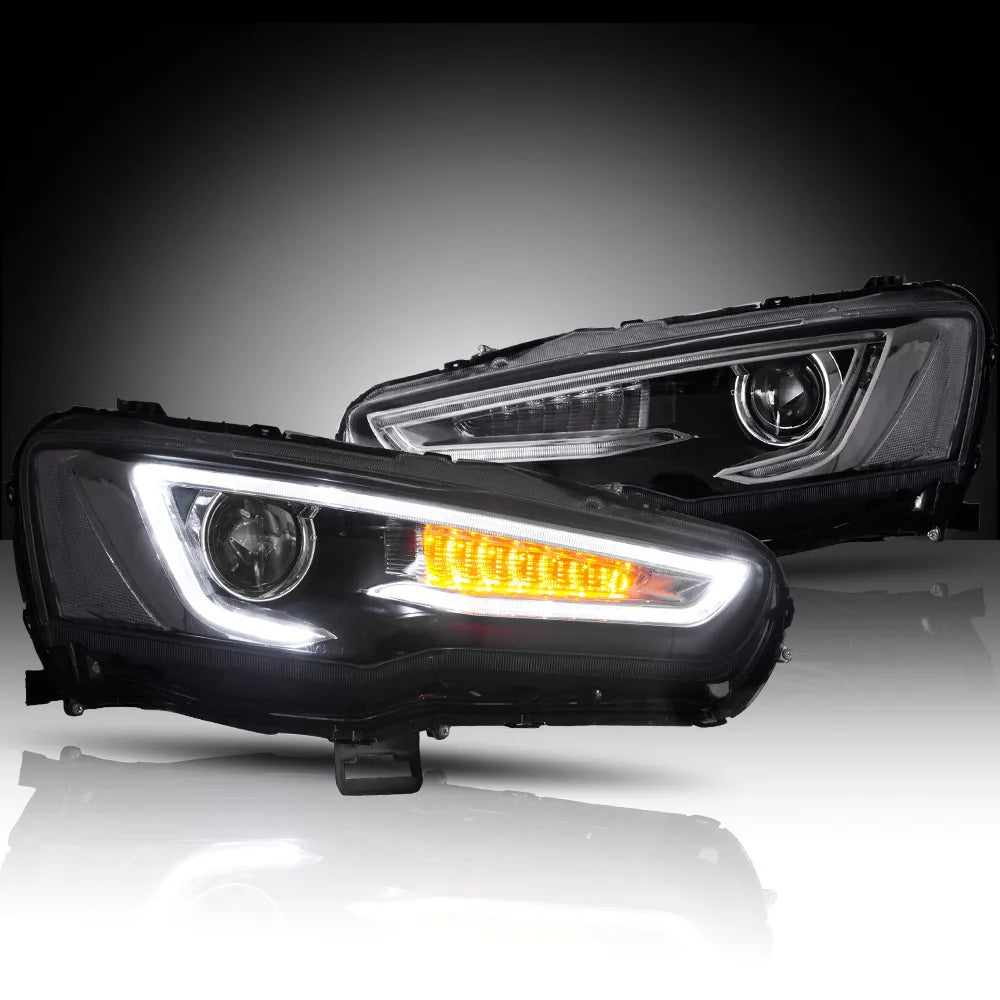 VLAND headlight Assembly FOR MITSUBISHI LANCER 2008-2017 LED HEADLIGHTS LED Running Light sayaragear