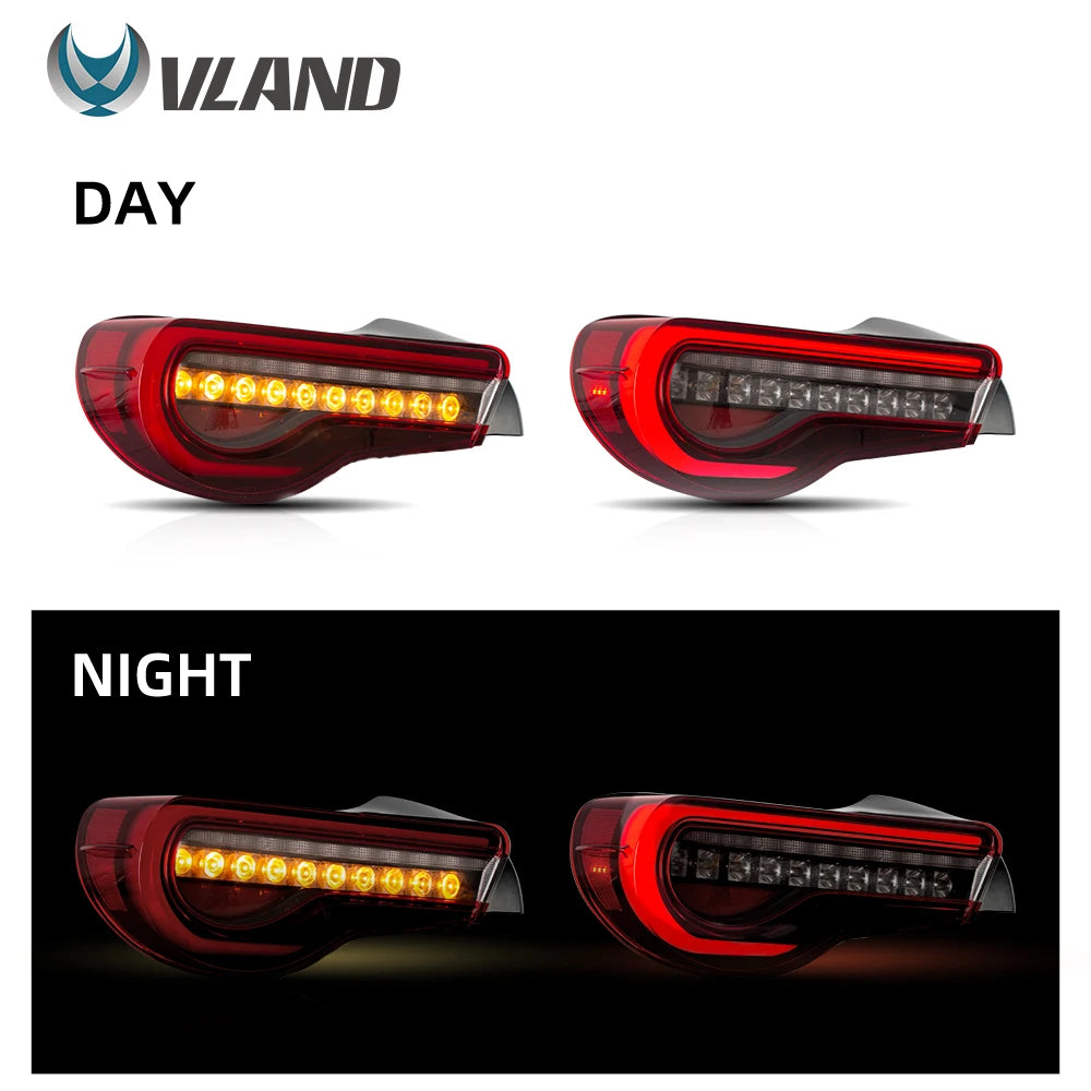 VLAND Tail Lights Assembly For Toyota 86 2012-UP Tail Lamp For Subaru BRZ/Scion FRS 2012-2019 With Moving Turn Signal Light sayaragear