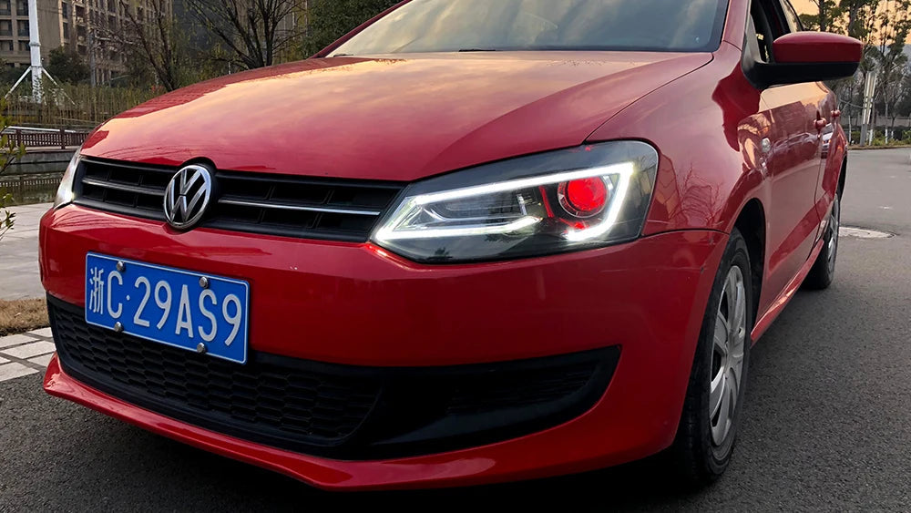 VLAND Car Styling for VW Polo Headlights 2011-2018 Vento LED Headlight New Polo Design DRL Head Lamp Bi Xenon Beam Accessories sayaragear