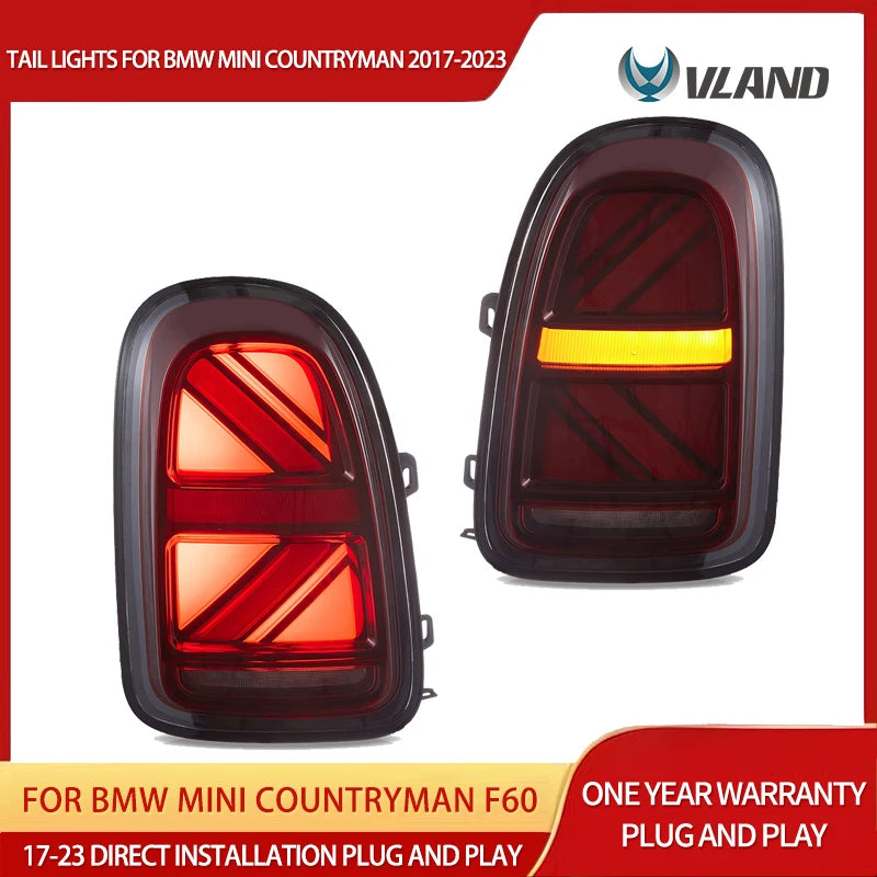 Vland 17-23 Mini Countryman F60 Full LED Tail Lights With Sequential Turn Signal sayaragear