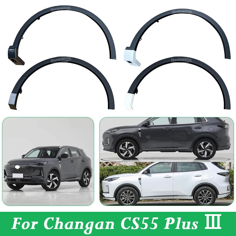 For Changan CS55 Plus 3 Generation UNI-S Front/Rear Car Wheel Arch Moulding Fender Eyebrows Wheel Arches Car Assecories sayaragear