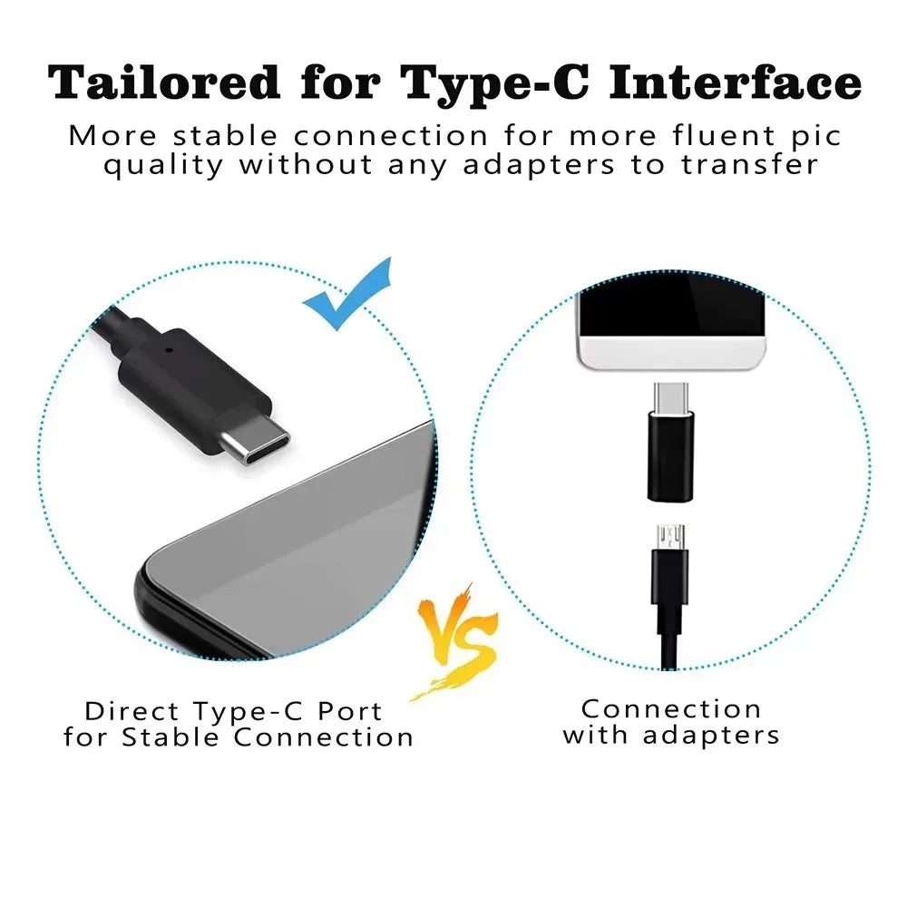 5.5/7.0MM Type-C Endoscope Camera IP67 Waterproof with 6 Adjustable LEDs USB Android Flexible Inspection Borescope for Phone PC sayaragear
