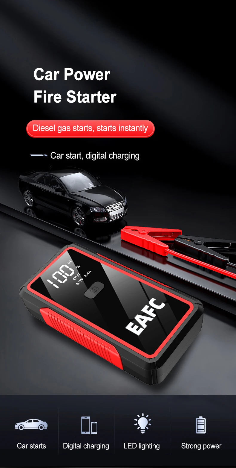 Power Bank 2000A/600A 12V Car Battery Jump Starter Portable Charger Petrol Diesel Auto Starting Device Booster Emergency Starter sayaragear