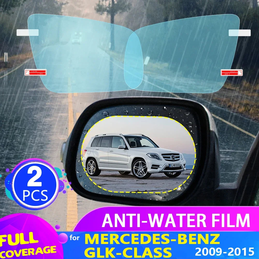 Car Rearview Mirror Film for Mercedes-Benz GLK-Class X204 2009-2015 2010 2011 2012 2013 Anti Fog Rainproof Sticker Accessories sayaragear