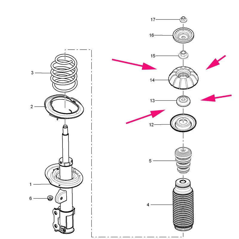 Original front shock absorber top rubber bearing front suspension shock absorber upper support seat For SAIC MG 360 GT 10091656 sayaragear