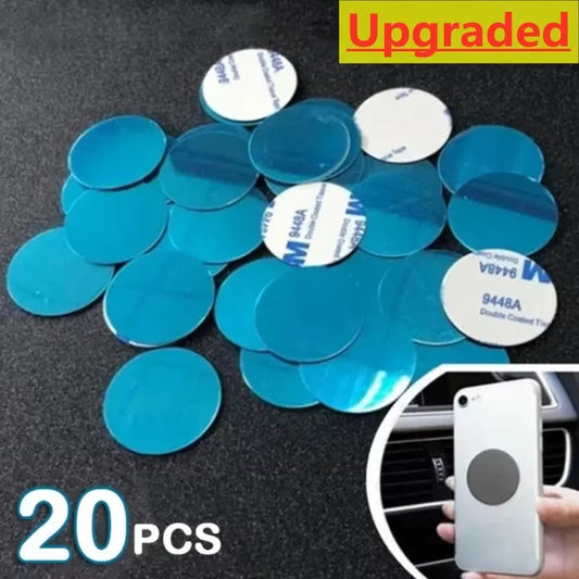 20pcs Universal Mount Metal Plate with Adhesive Magnetic Mount Car Holder Replacement Metal Plate Kit Magnet Mobile Phone Stand sayaragear