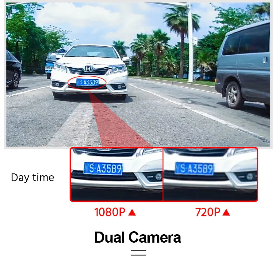 10'' Rearview Mirror Dash Cam Front & Rear 1080P Dual Recording, Backup Camera, 24H Parking Monitor, Night Vision for Cars sayaragear
