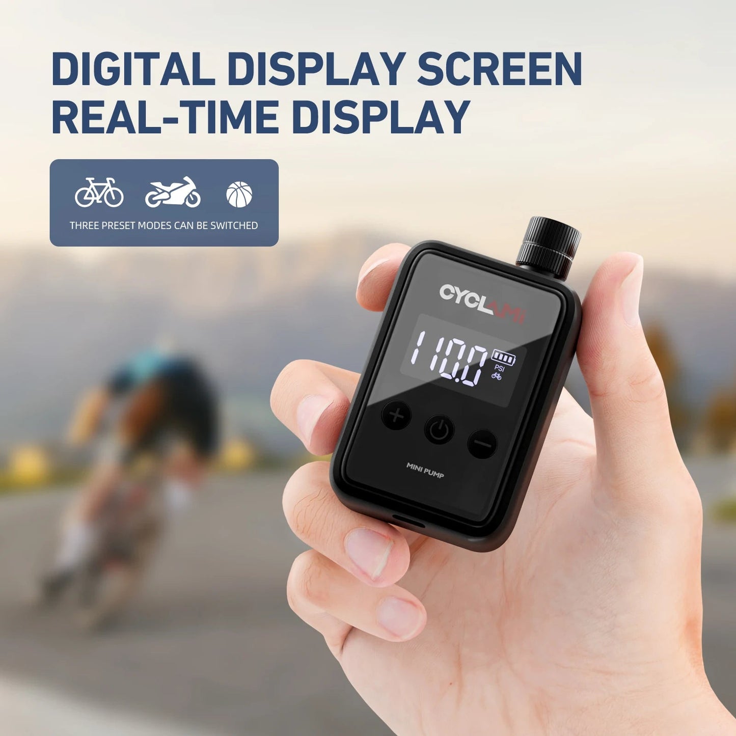 150PSI Portable Pocket Bike Electric Air Pump Schrader Presta Valve MTB MINI Rechargeable Compressor Tire Inflator CYCLAMI HW125 sayaragear
