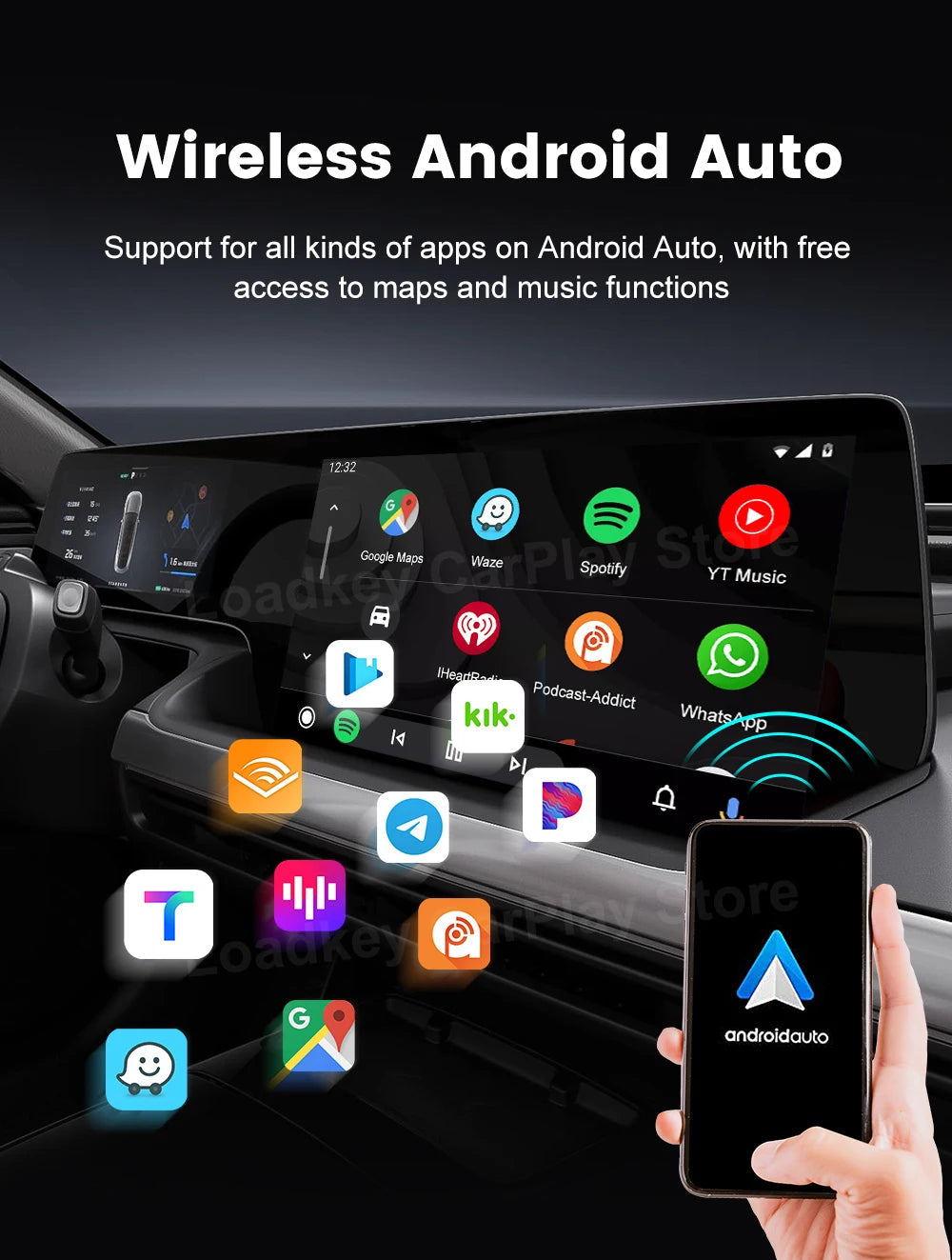 CarlinKit 5.0 & CarlinKit 4.0 Wireless CarPlay Android Auto Waze Music Spotify Auto For Audi Golf Peugeot Mazda KIA Mercedes MG sayaragear