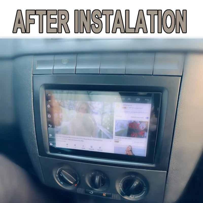 2DIN Car Radio Fascia for 2003 2004 2005 2006 Skoda Fabia Frame Stereo DVD Player Dash Fitting Kit Facia Face Plate Double Din sayaragear