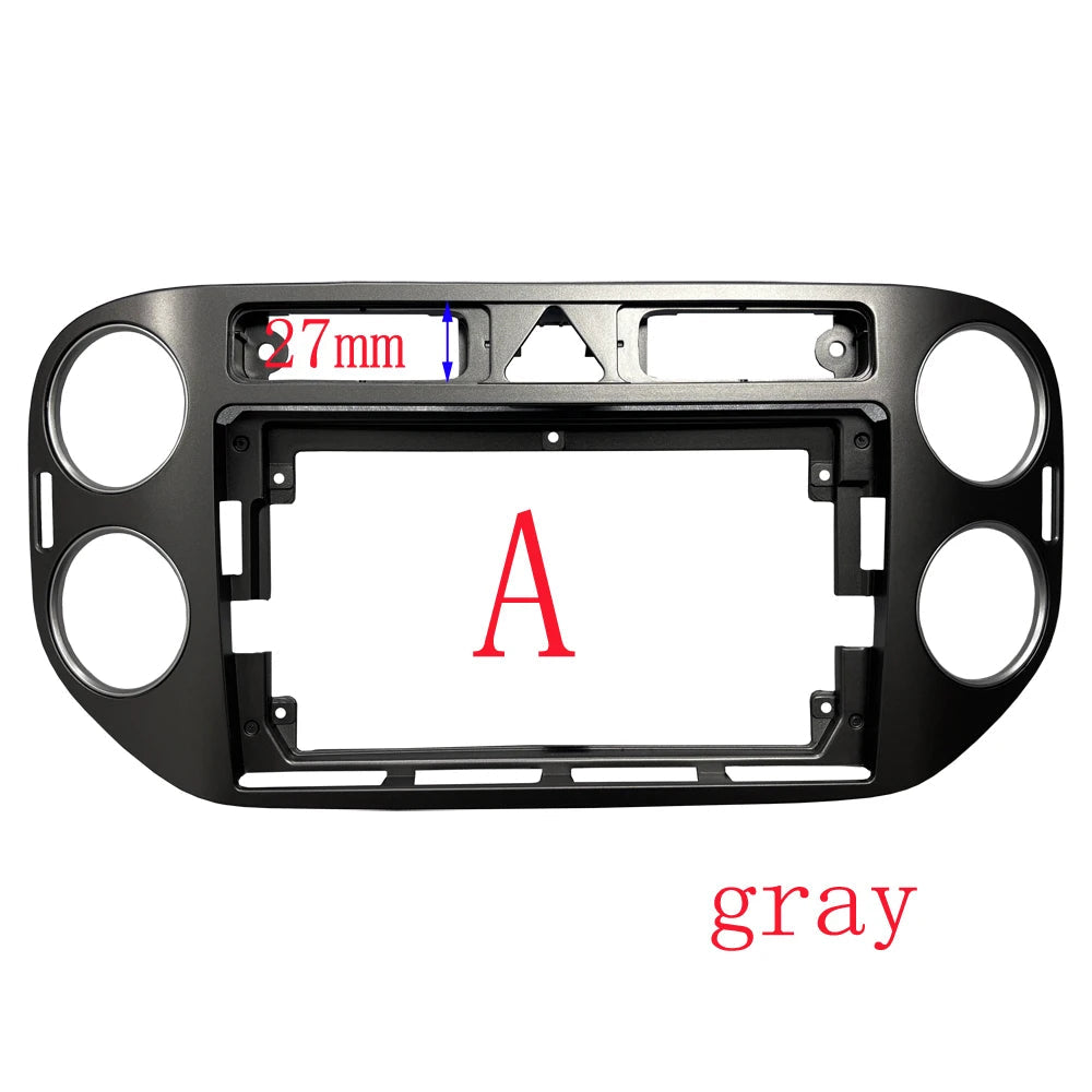 HAOCHEN Car Accessory Double Din 9 Inch Audio Plastic Fascia Gps Mp4 Radio Panel Frame for VW Tiguan 2010+ Dashboard Kit sayaragear