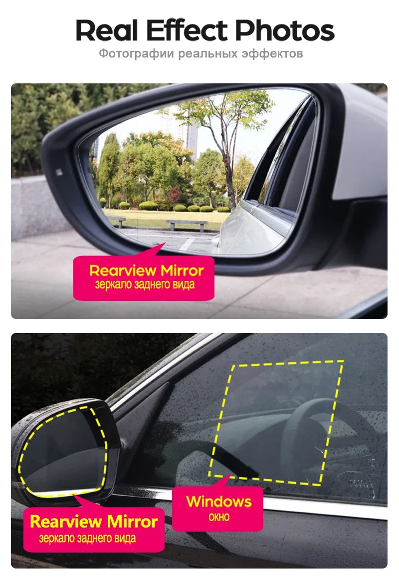 Full Cover Anti Fog Rainproof Film for Toyota Fortuner 2005 -2020 AN50 AN60 AN150 AN160 Hilux SW4 SR5 Rearview Mirror Protective sayaragear