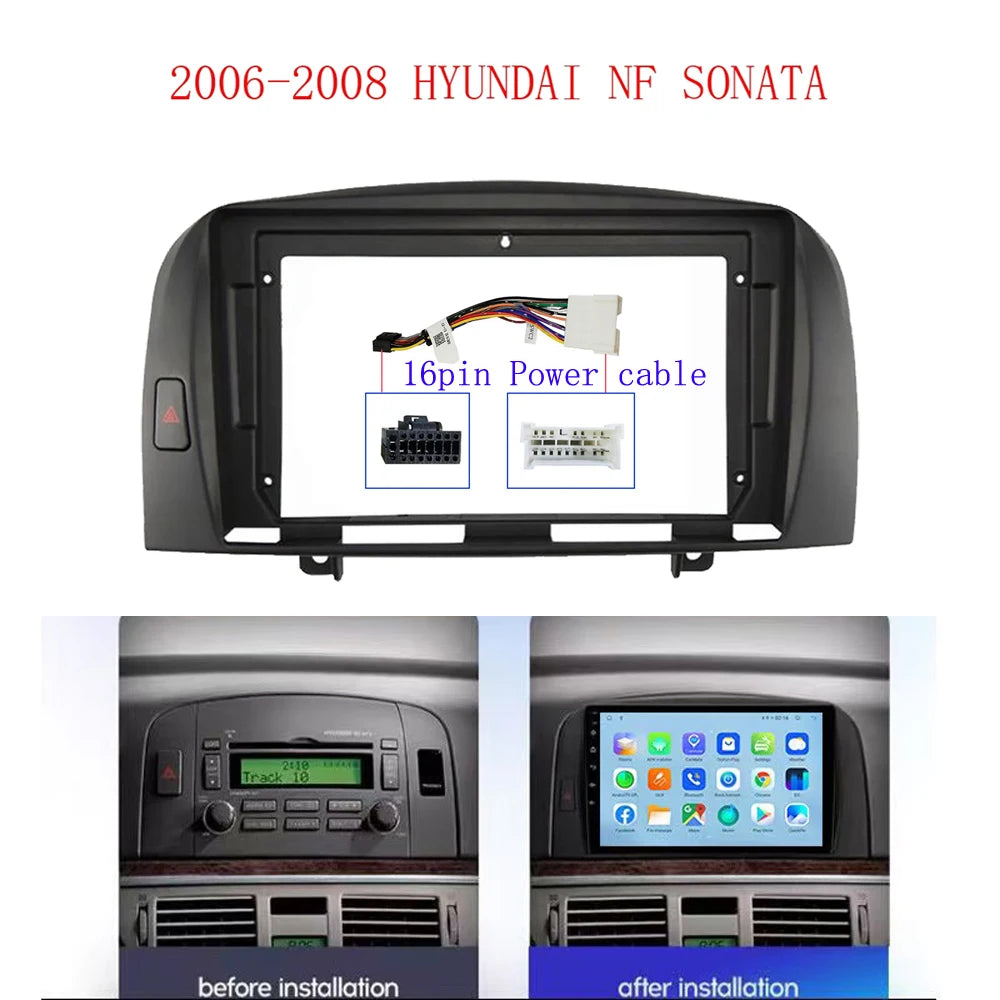 2Din Car Radio Fascia For Hyundai Sonata NF 2006-2008 DVD Stereo Frame Plate Adapter Mounting Dash Installation Bezel sayaragear