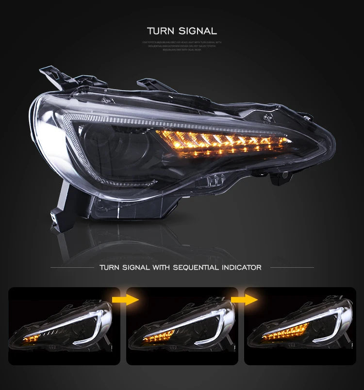 VLAND auto led light for car head lamp FOR TOYOTA 86 2012-UP/SUBUARU BRZ 2013-UP LED HEADLIGHTS h7 led h7 luces led 12v sayaragear