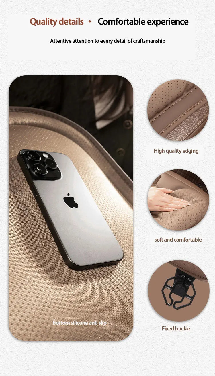 Universal Car Seat Cover Leather Cars Seat Waist Cushion Covers Four Season Auto Interior Seats  Protection Pad Car Accessorie sayaragear