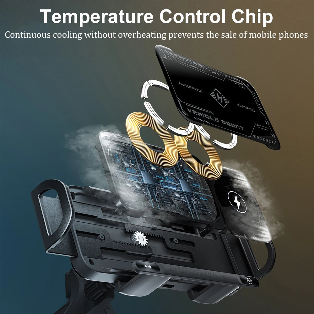 Car Wireless Charger Dual Coil Fold Screen Phone Fast Charging For Samsung Galaxy Z Fold 5 6 Flip 3 4 Air Vent Car Phone Holder sayaragear