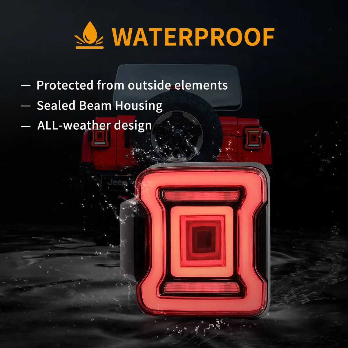 Vland 18-22 Wrangler 4th Gen (JL) & 19-22 Jeep Gladiator (JT) LED Tail Lights With Sequential Turn Signal sayaragear