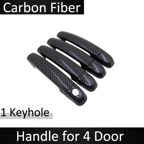 for Suzuki Maruti Swift DZire 2004~2015 Carbon Fiber Door Handle Cover Catch Trim Exterior Car Accessories 2005 2007 2009 2010 sayaragear