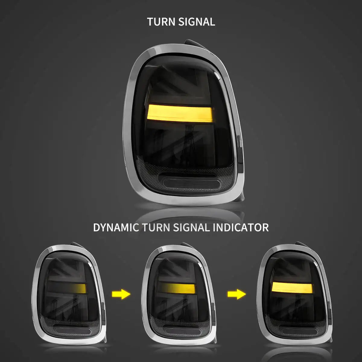 Vland 14-19 Mini F55/F56/F57 Full LED Taillights with Sequential Turn Signal Rear Lamp Assembly Upgrade sayaragear