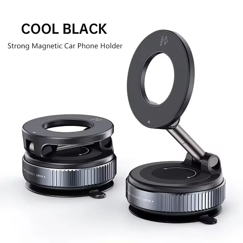 Strong Magnetic Phone Holder Foldable Design 360° Adjustable Vacuum Car Mount For Cell Phone For iphone Live Streaming sayaragear