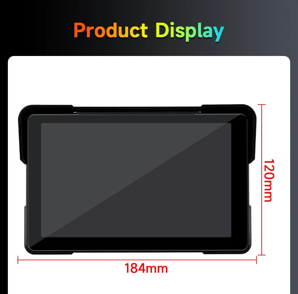 Jansite 5/7 inch Carplay Motorcycle DVR Navigation GPS Wireless CarPlay Android Auto IPX7 Display Screen Portable Moto Monitor sayaragear