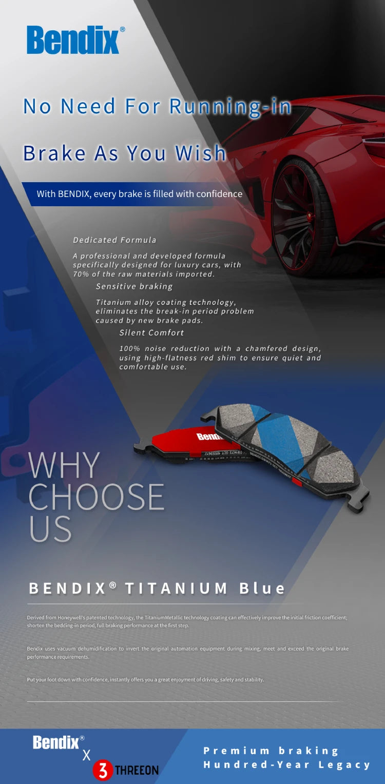 THREEON Front Rear Brake Pad For SAIC MG5 MG 5 EV LONG RANGE 2019 MG HS ‎10767908 Front 10138340 10203163 10248966 Rear 10077656 sayaragear