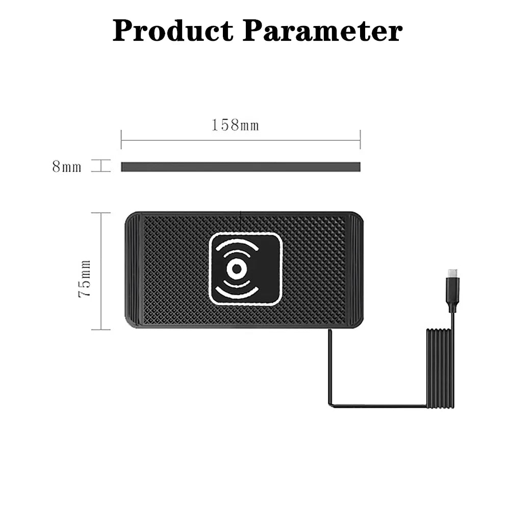 Car Wireless Charger for Iphone 16 15 15 Pro Max 14 13 12 X Samsung S24 S23 Wireless Car Charger Silicone Pad Stand Fast Charger sayaragear