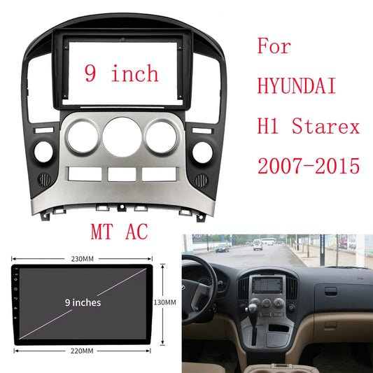HAOCHEN 9 inch Car Fascia Radio Panel for HYUNDAI H1, H-1, HYUNDAI Starex, i800, iLoad, iMax 2007-2015 Dash Kit Facia Console sayaragear