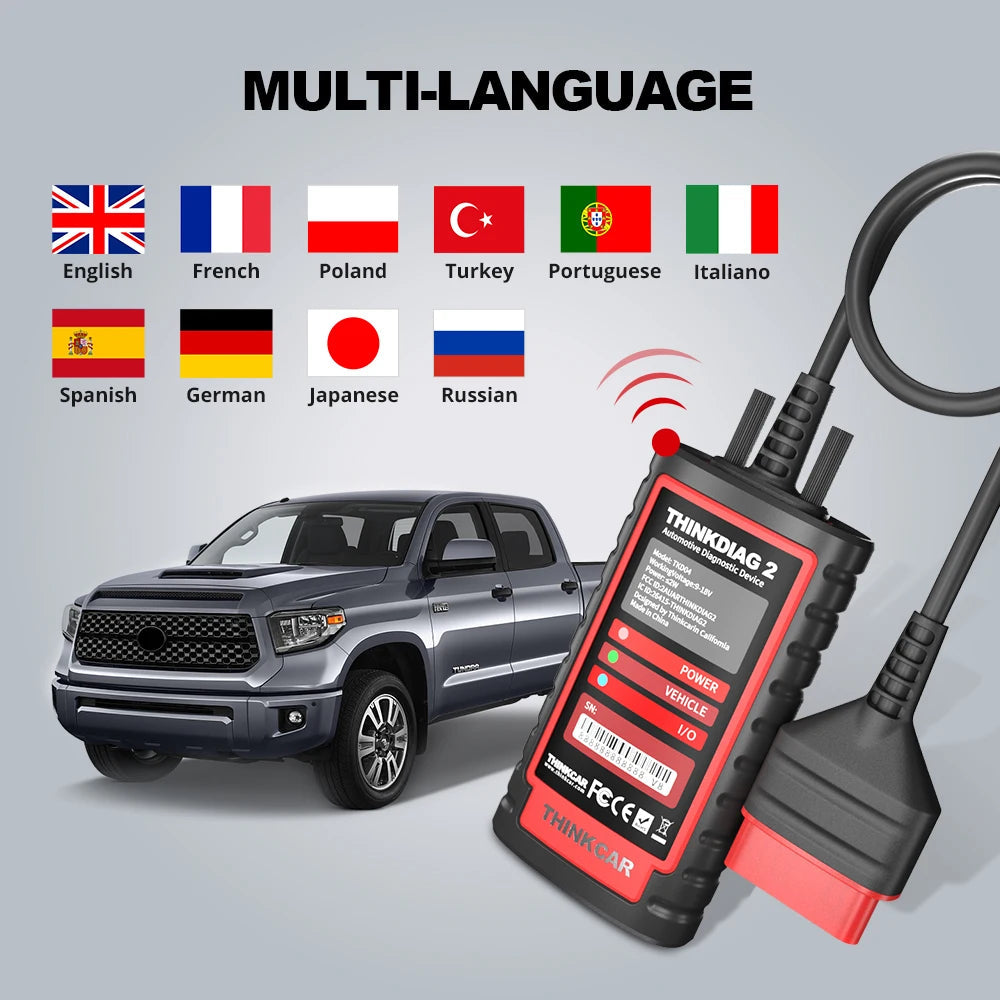 THINKCAR THINKDIAG 2 /KINGBOLEN Ediag Plus CAN FD All Systems 15 Reset Services ECU Coding OBD2 Scanner Car Diagnostic Tool sayaragear