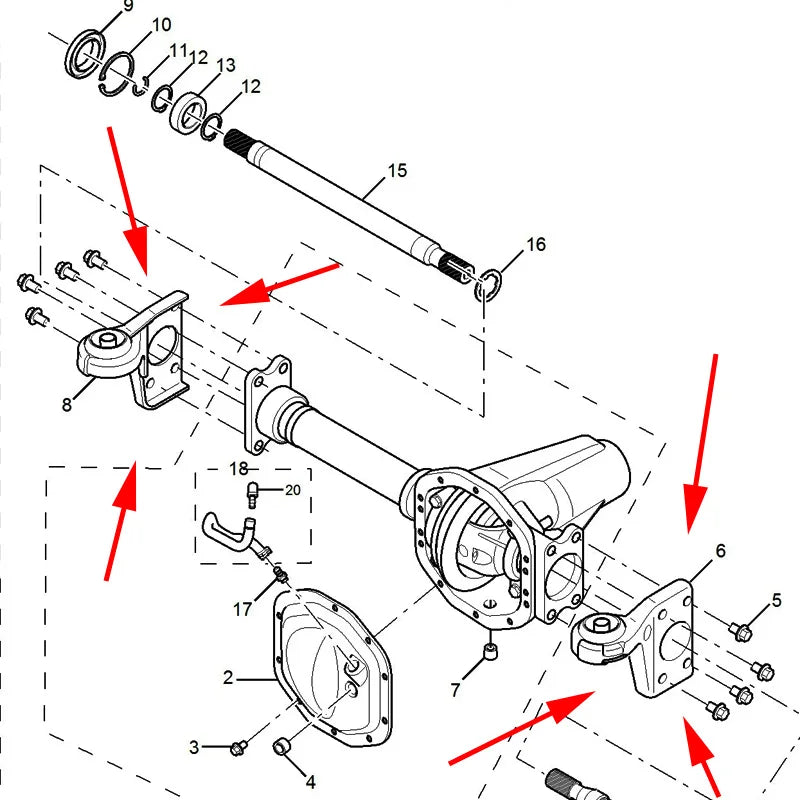 Original front axle half shaft mounting bracket, front axle mounting fixed bracket, drive shaft rubber sleeve For SAIC MG RX8 sayaragear