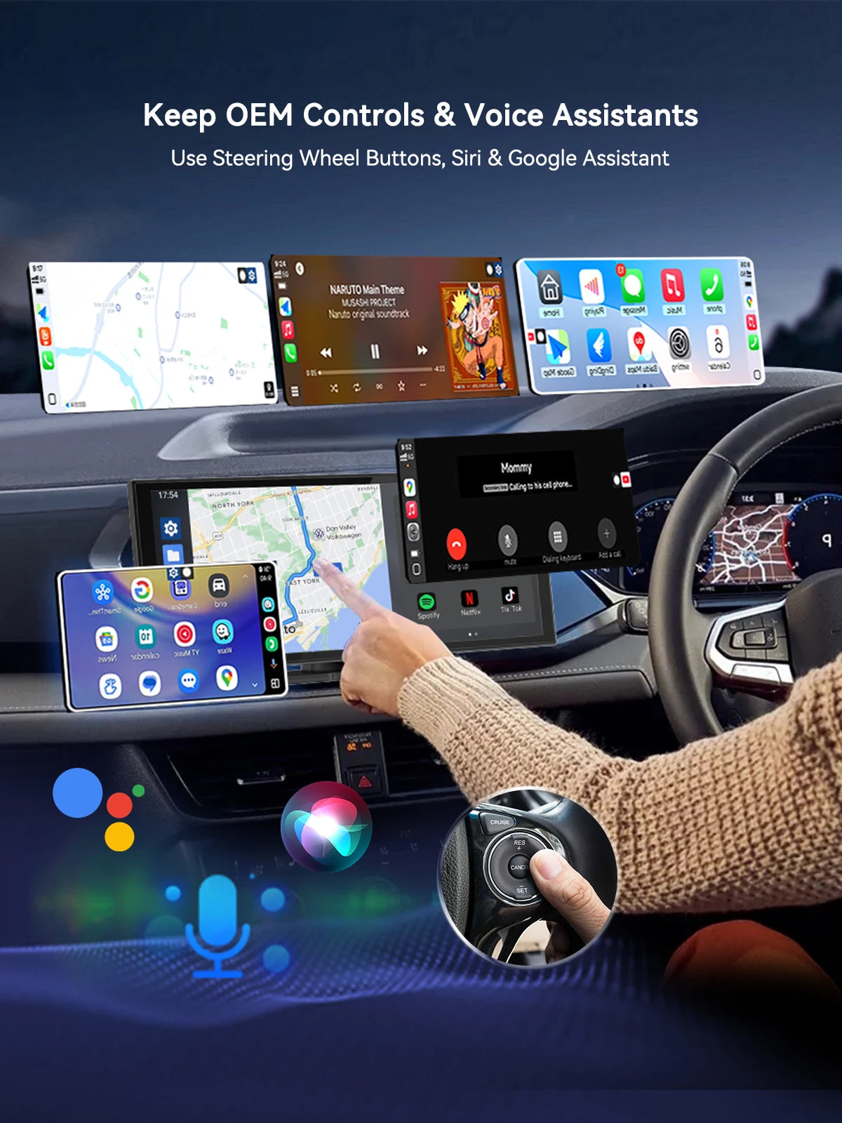 Spedal 2025 Latest Wireless CarPlay Apapter USB CarPlay & Android Auto,Type-C Port,Converts Wired to Wireless,Plug & Play,Auto-C sayaragear