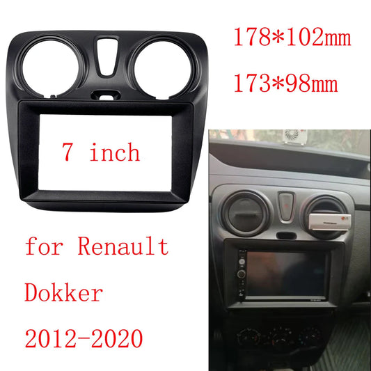 HAOCHEN 7 Inch 2din Car Frame Fascia Android MP5 Radio Dash Fitting Panel Kit For Dacia Lodgy Renault Dokker 2012-2020 sayaragear