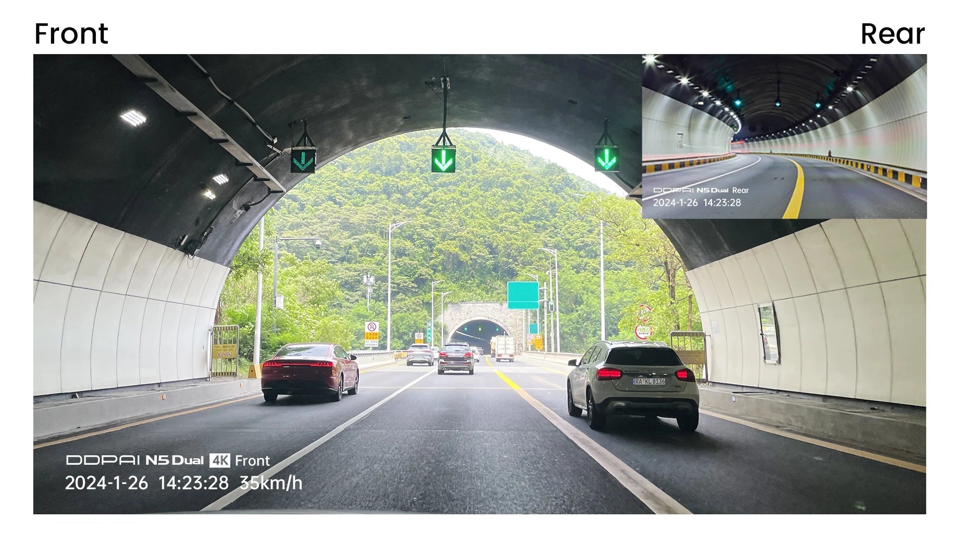 DDPAI N5 Dual 4K HDR Dash Cam Front Rear AI NightVIS Camera WiFi 6 GPS ADAS Voice Control 24H Parking Mode 32G eMMC Car DVR sayaragear