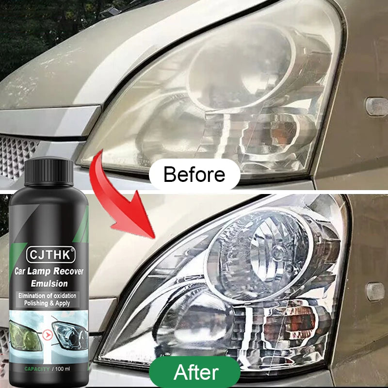 Car Headlight Restoration Polishing Kits Headlamp Scratch Remover Repair Cleaning Paste Remove Oxidation Headlight Polish Liquid sayaragear