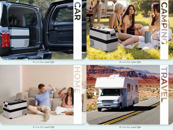 EUHOMY Portable Car Refrigerator, 35/45/55L Capacity, APP Control -20℃ to 20℃ Temp, Car Cooler Freezer For Outdoor Camping sayaragear