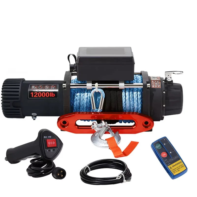 Durable High Quality 12000lbs 24Volt Electric Winch Remote Control Steel Cable for Outdoor 4x4 Vehicle Recovery Workcustom sayaragear